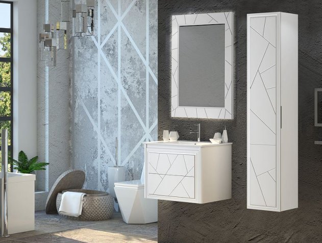 Грани на фасадах – стильное решение для вашей ванной комнаты